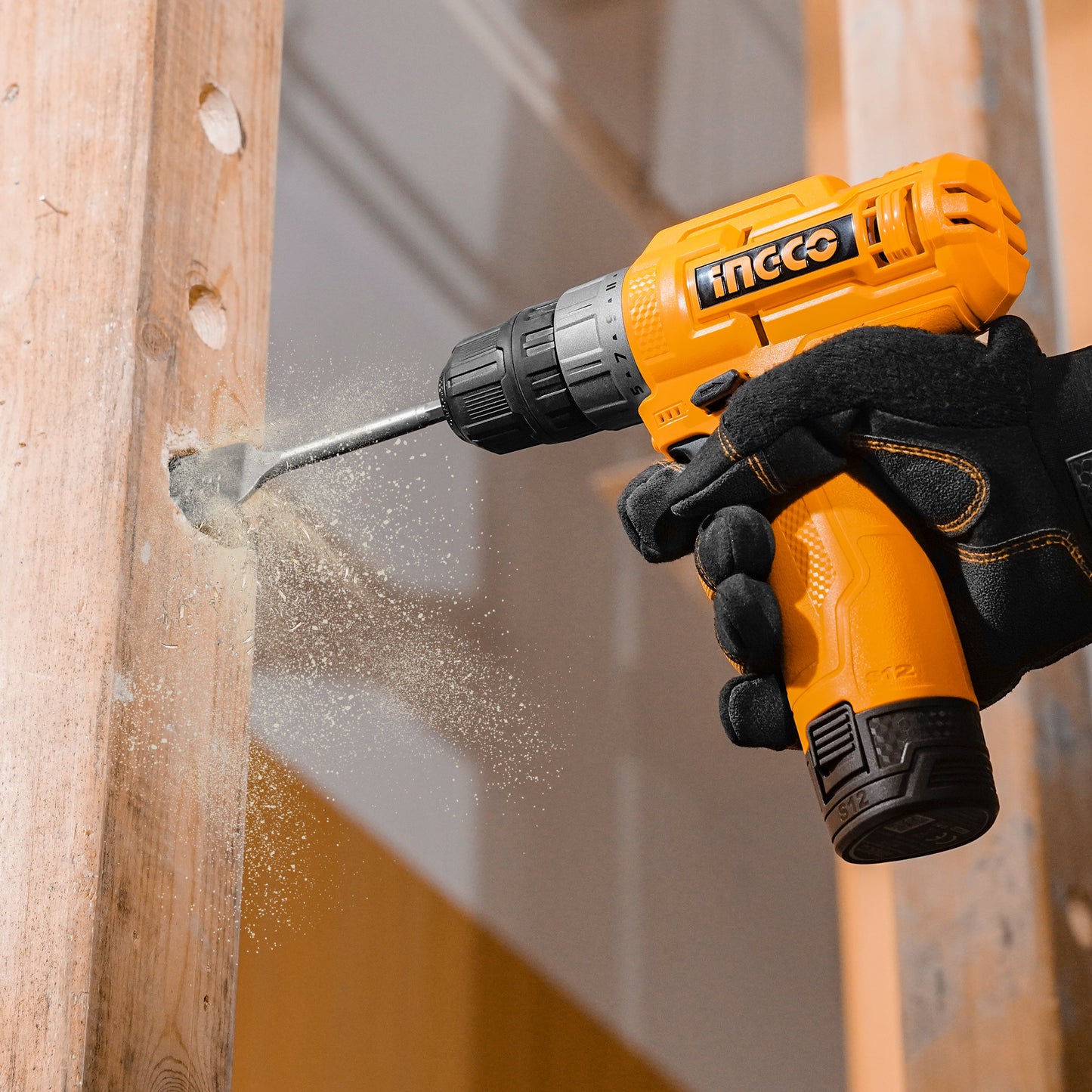 INGCO 12V Cordless Drill, 20NM, 750 RPM, 15+1 Torque, LED Light